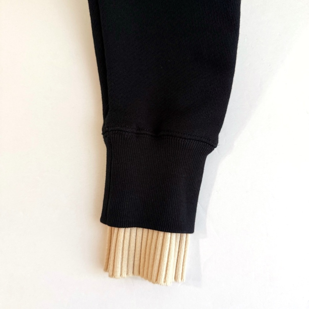 REISS BLACK TAN RIBBED TURTLENECK CUFFS ROBYN TUNIC SWEATER SWEATSHIRT - Picture 4 of 12